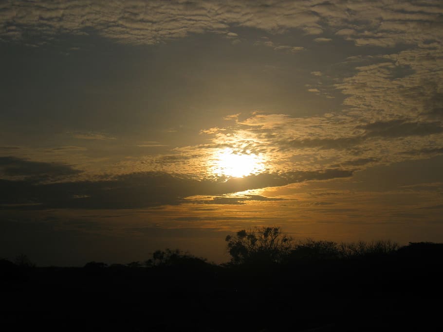 sunset, clouds, nature, dusk, sky, outdoors, sunlight, scenics HD wallpaper