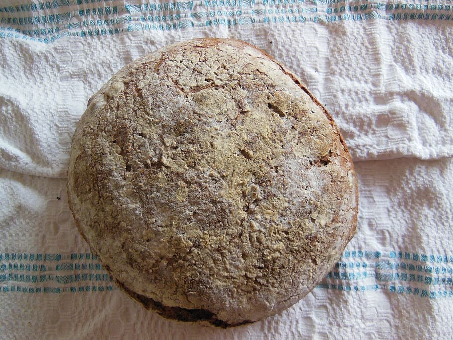 Bread, Loaf, Fresh, Baked, Round, Rye, sourdough, crust, crusty HD wallpaper