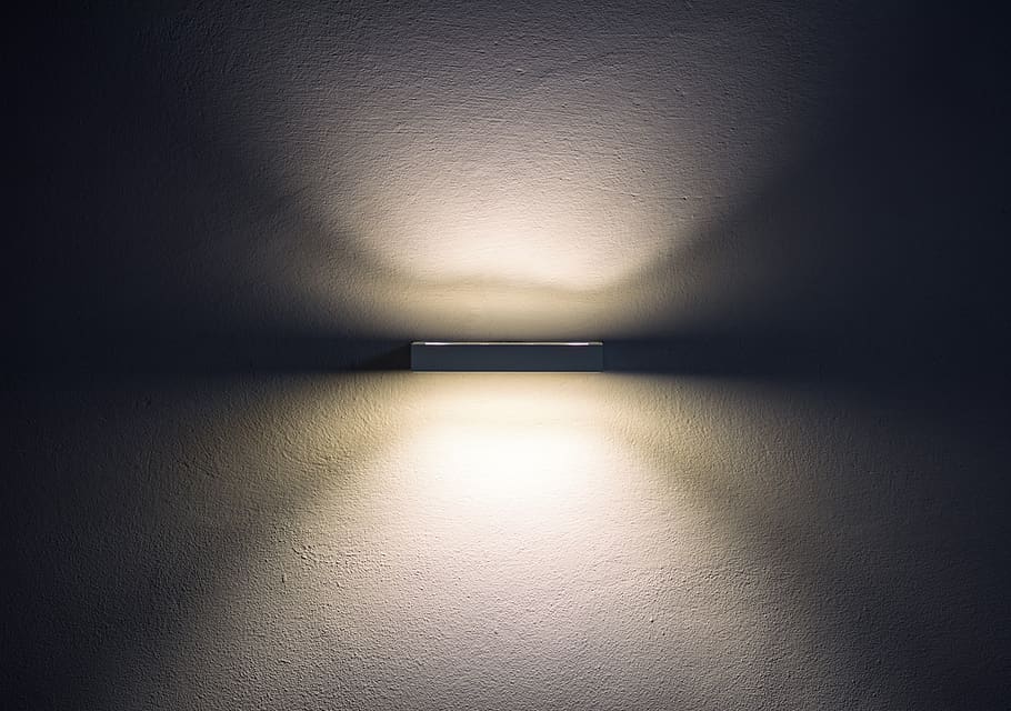 lamp, light, minimalistic, shadow, architecture, design, illuminated HD wallpaper