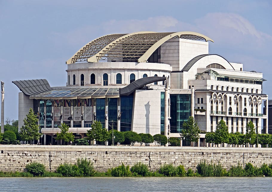 budapest, new theater, südstadt, danube, bank of the danube, HD wallpaper