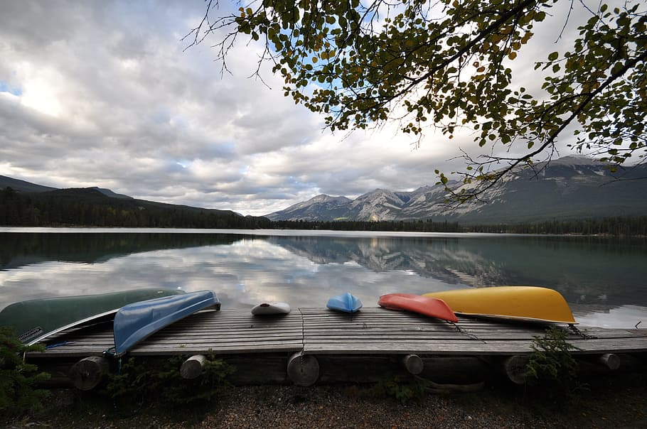 jasper, canada, lake, reflection, scenery, mountain, park, alberta HD wallpaper