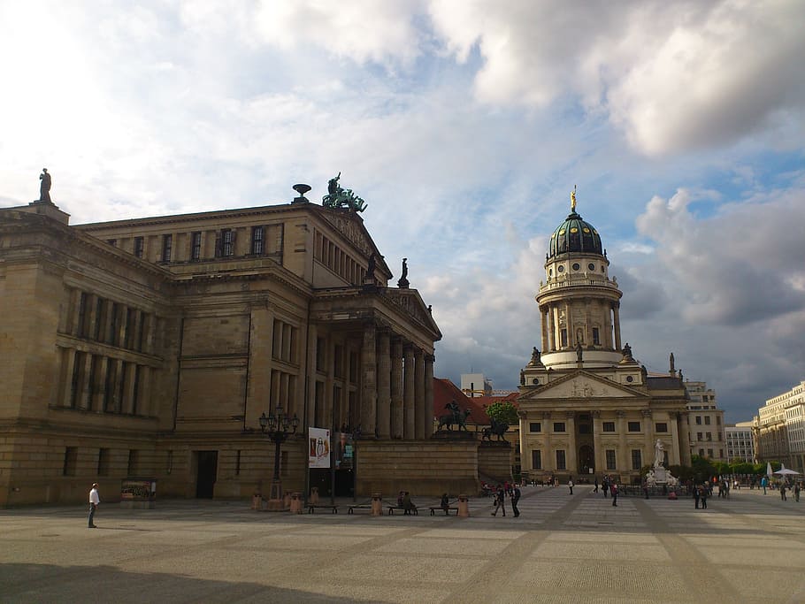 berlin, gendarmenmarkt, germany, capital, opera, architecture, HD wallpaper