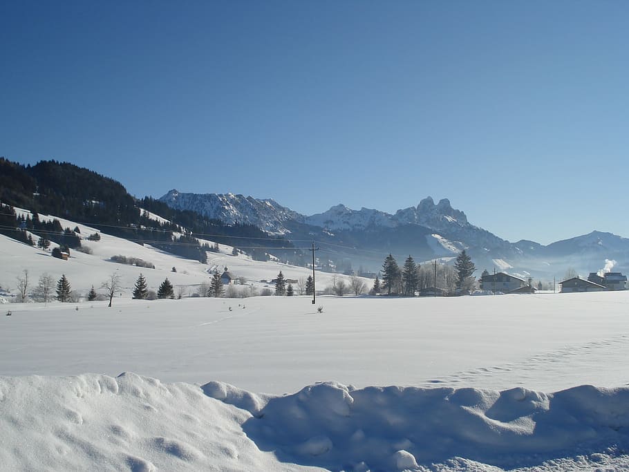 winter, snow, tannheim, wintry, winter dream, snowy, cold temperature HD wallpaper