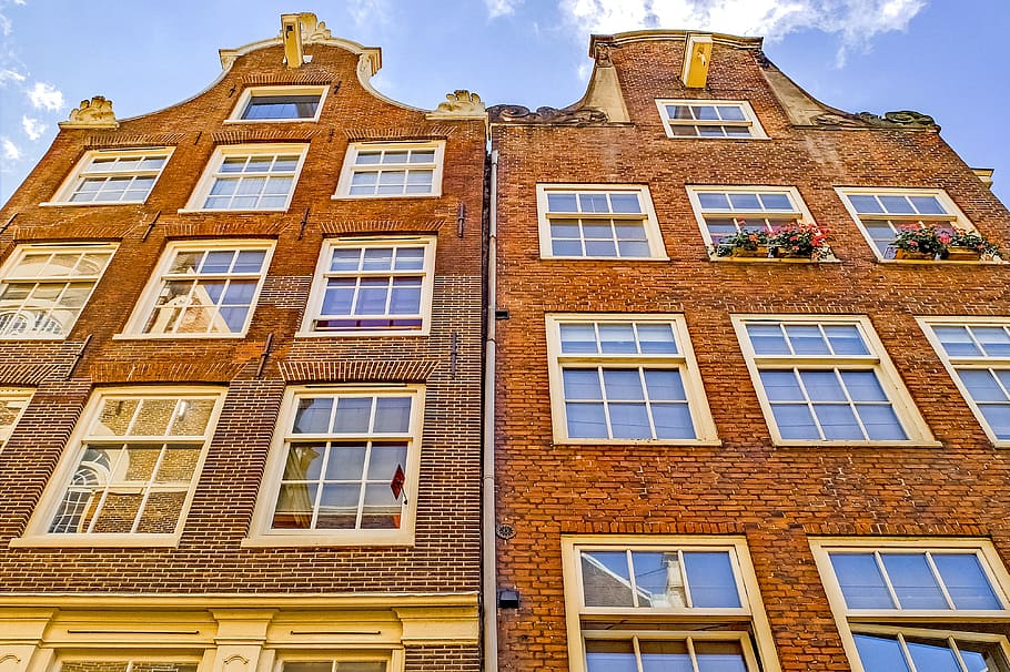 home, house, building, facade, brick, architecture, amsterdam HD wallpaper