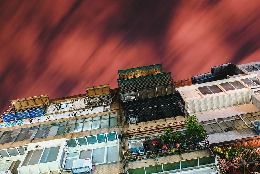 Buildings, multicolored apartments, architecture, building exterior HD wallpaper