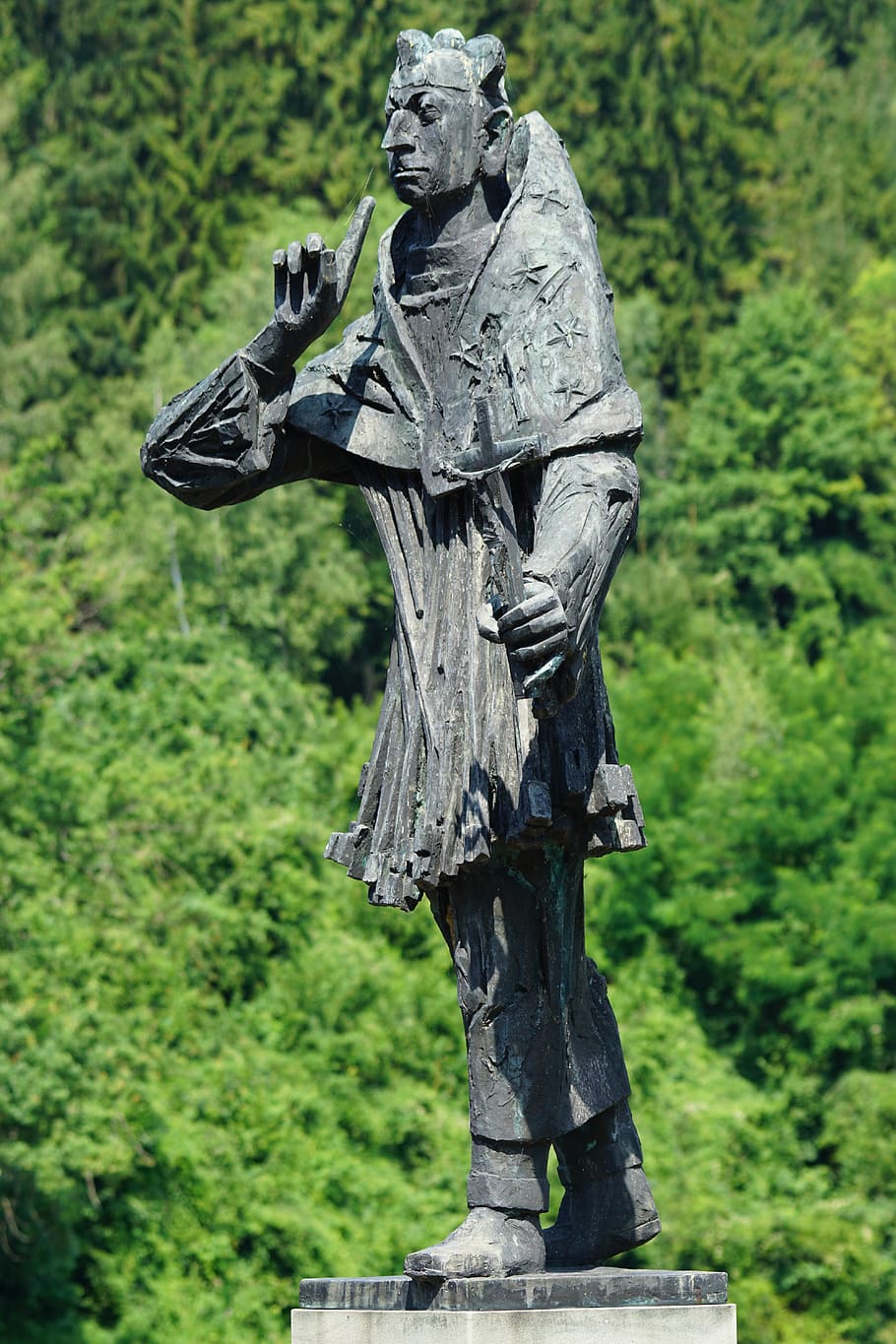 holy nepomuk, bridge saint, bronze sculpture, patron saint