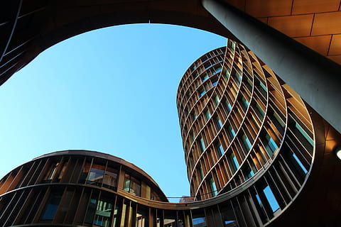 light, sky, blue, building, architectural design, architecture HD wallpaper