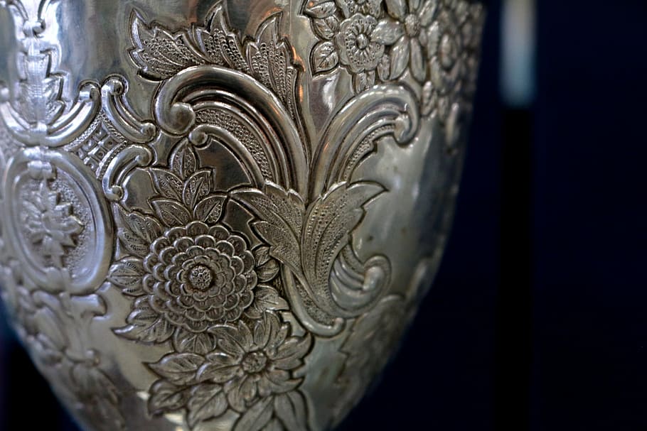 silver, etched, goblet, engraved, metal, art and craft, close-up, HD wallpaper