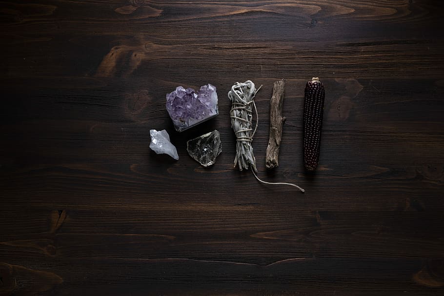 flat lay photography of geodes, The Last Witch Hunter movie scene