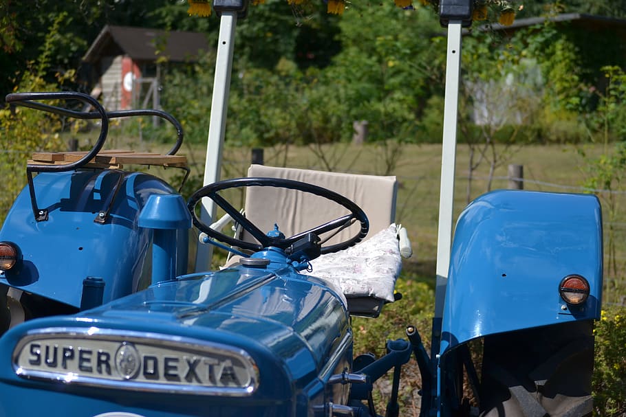 old tractor, super dexta, vintage, oldtimer, farming, antique HD wallpaper