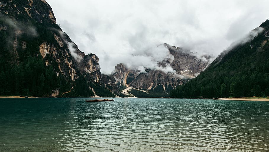 landscape, mountains, nature, water, bay, beautiful, cloudy, daylight HD wallpaper