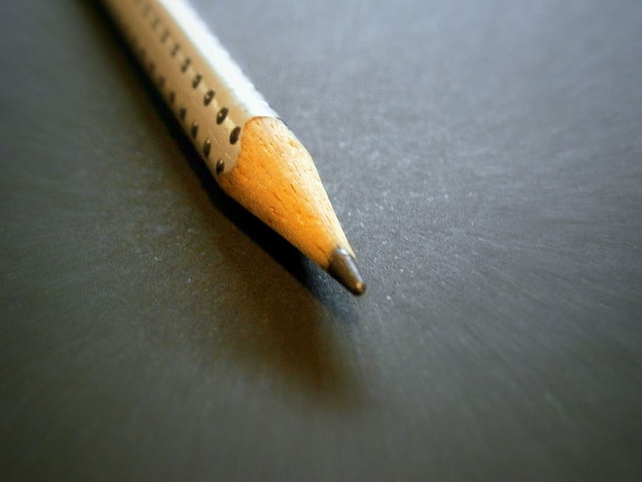 pencil, school, great, pointed, coated, sheathing, leave, wood HD wallpaper