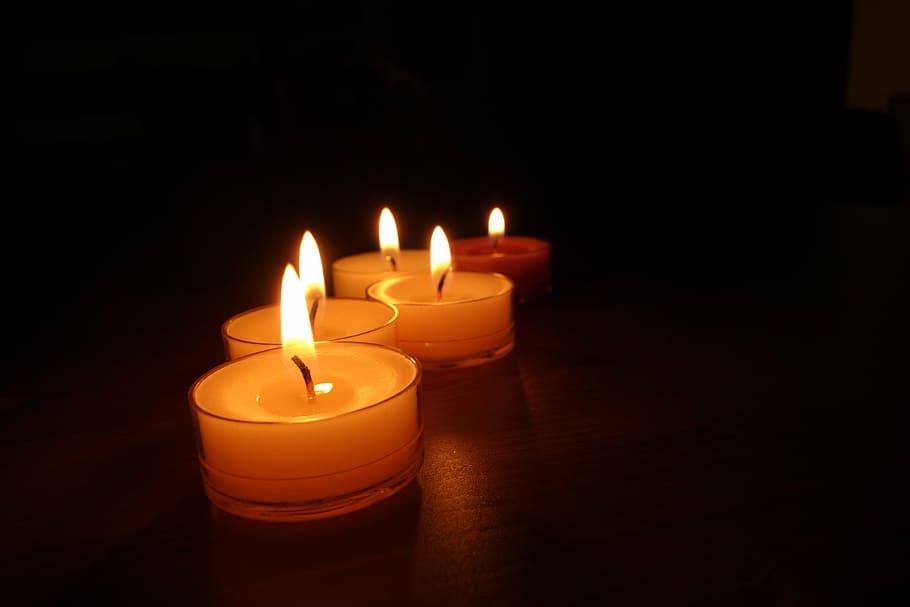 candles, candlelight, wax, candlestick, wick, romance, mood HD wallpaper