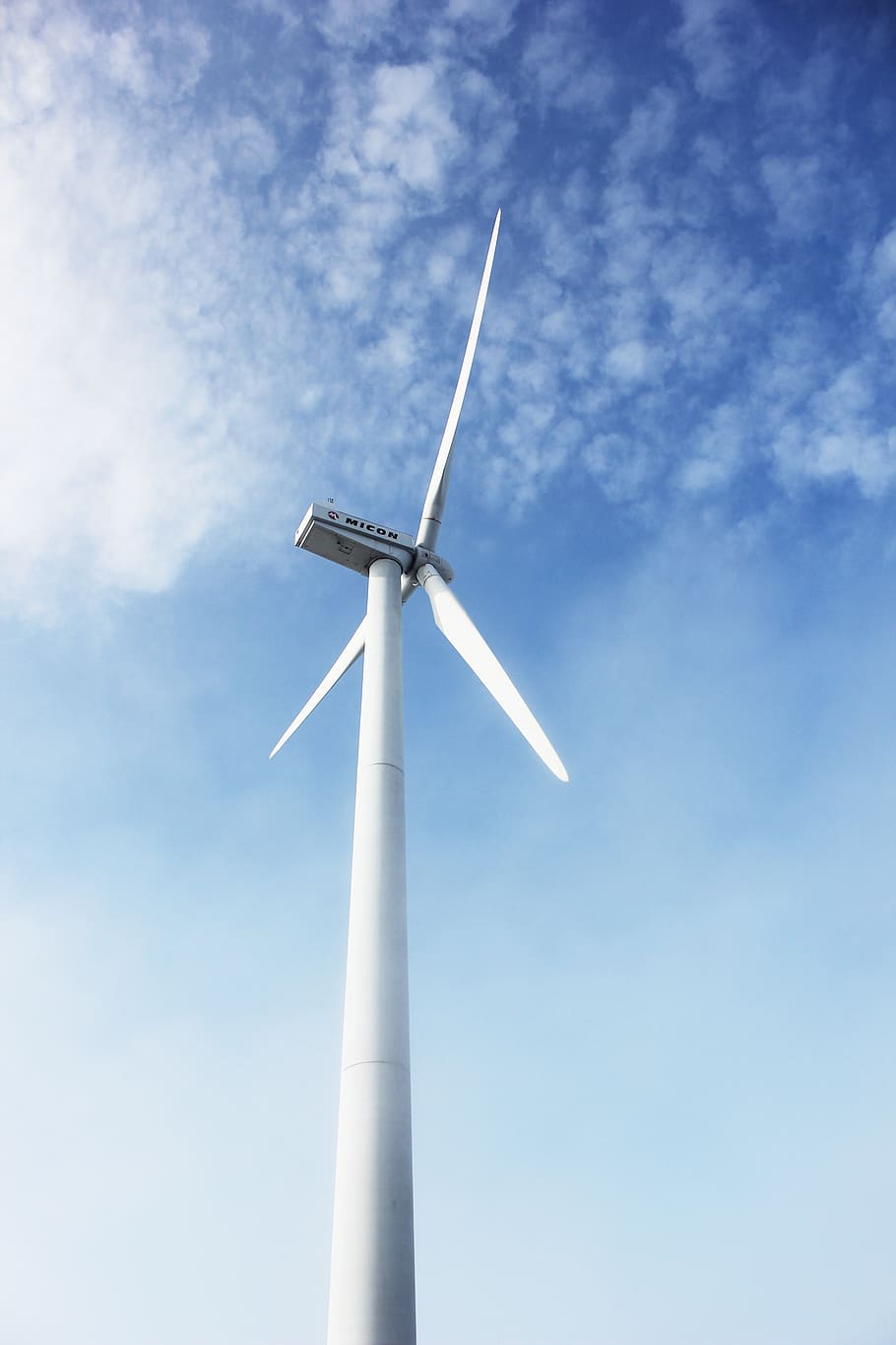 windmill, blue sky, cloud, sunny days, wind turbine, alternative energy HD wallpaper
