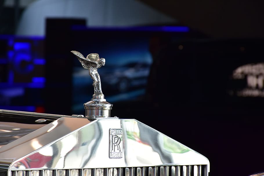 closeup photography of Rolls-Royce hood ornament, rolls royce, HD wallpaper