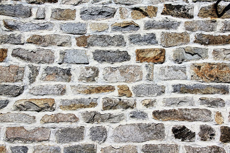 white and grey stone wall, texture, structure, block, stones
