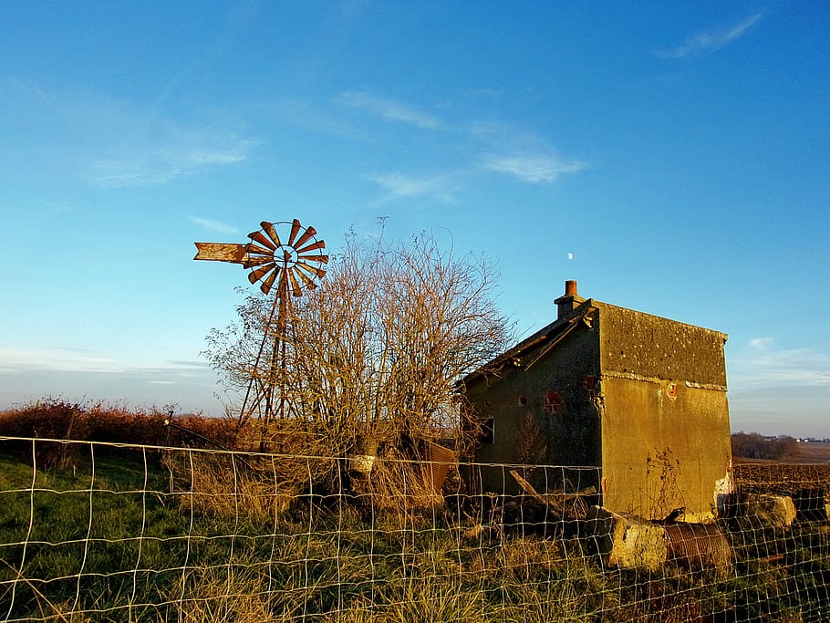 windmill, fall, seine et marne, field, sky, architecture, built structure HD wallpaper