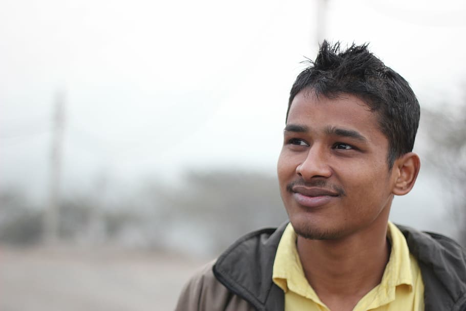 person, boy, handsome, young, male, portrait, face, indian HD wallpaper