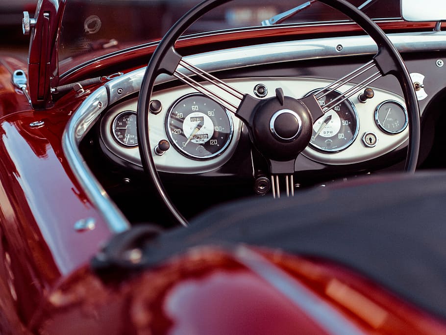 Old cars steering 1080P, 2K, 4K, 5K HD wallpapers free download