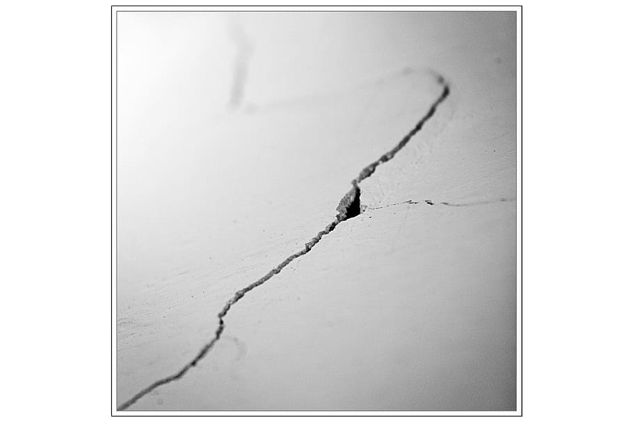 grayscale photo of cracked concrete wall, minimalism, simplicity HD wallpaper