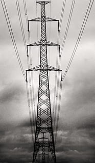 Power, Abstract, Black White, pilonen, film, electricity, power Line HD wallpaper