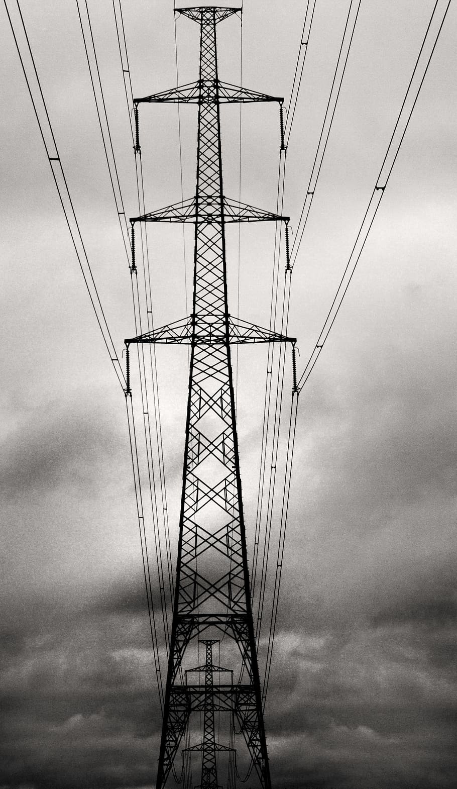 Power, Abstract, Black White, pilonen, film, electricity, power Line HD wallpaper