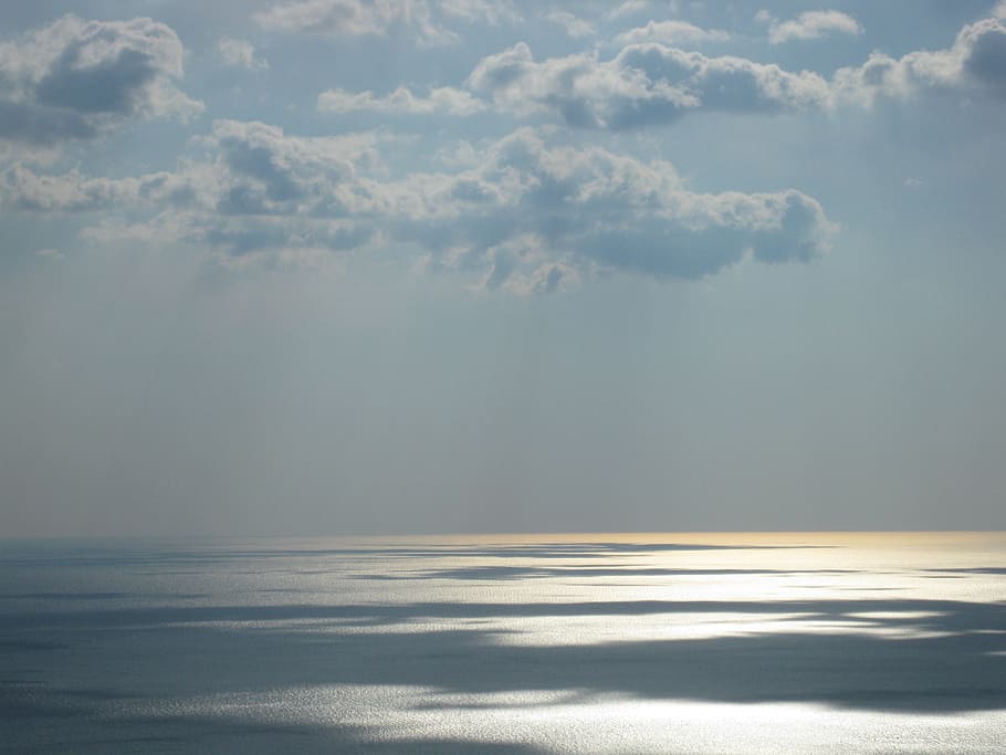 sea, clouds, sun, light, south of france, cloud - sky, beauty in nature HD wallpaper
