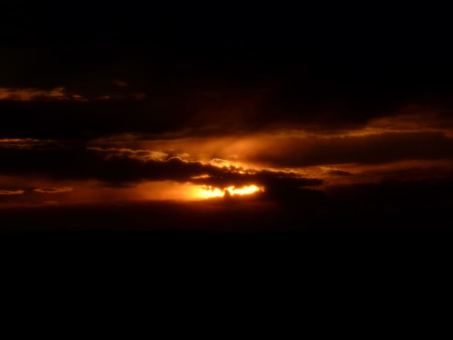 Sunset, Mystical, Mysterious, Dark, abendstimmung, threatening HD wallpaper
