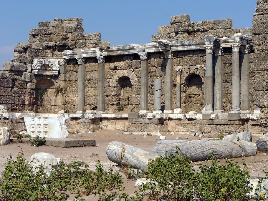 side, ruins, antiquity, building, history, architecture, the past HD wallpaper