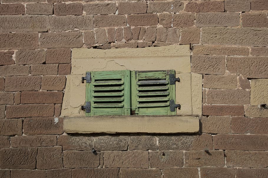 window, shutter, facade, closed, shutters, wooden shutters HD wallpaper