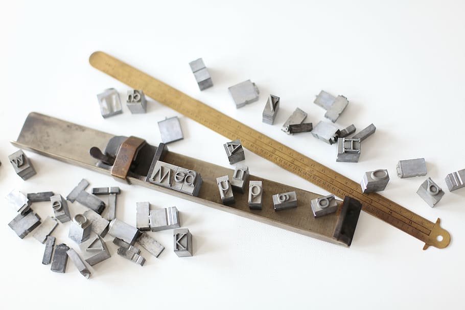 block printing kit, lead set, away, typometer, letters, high pressure HD wallpaper