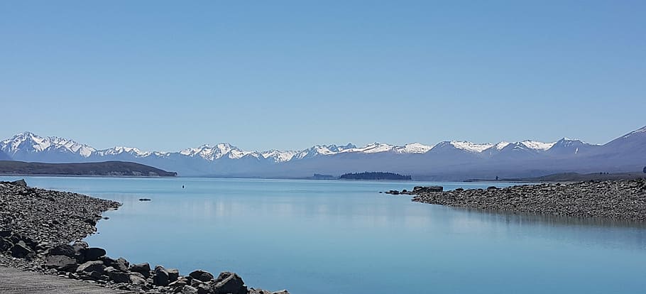 lake, tekapo, newzealand, water, mountain, scenics - nature, HD wallpaper