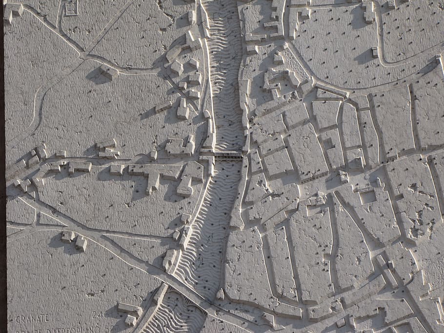 Bas Relief, Relief, Map, Floorplan, River, Roads, bassano, city HD wallpaper