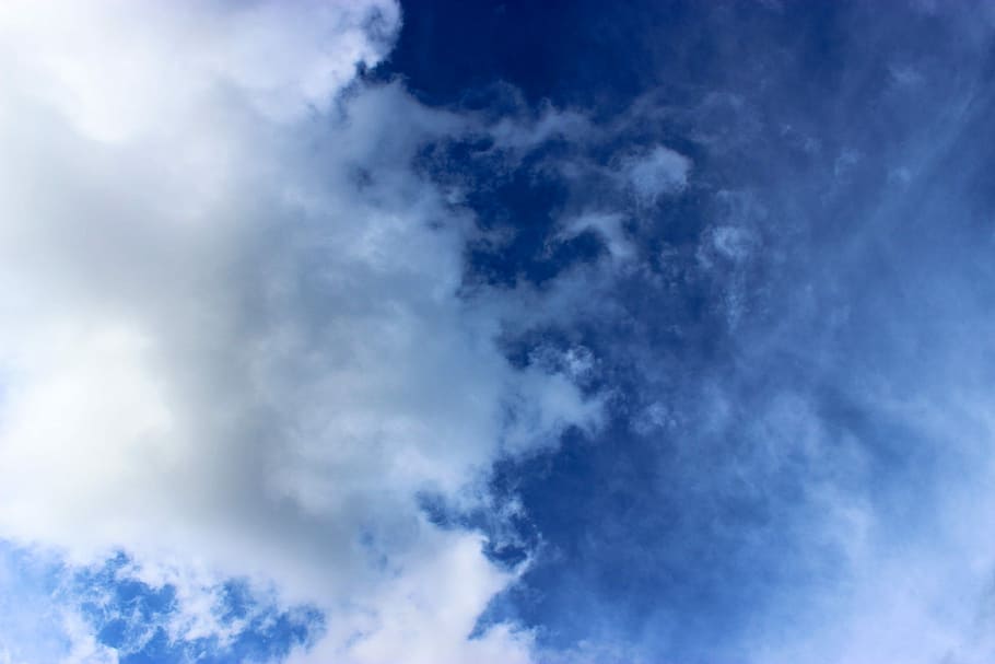 Sky, Blue, White, Blue Sky, blue sky clouds, cloudscape, backgrounds HD wallpaper