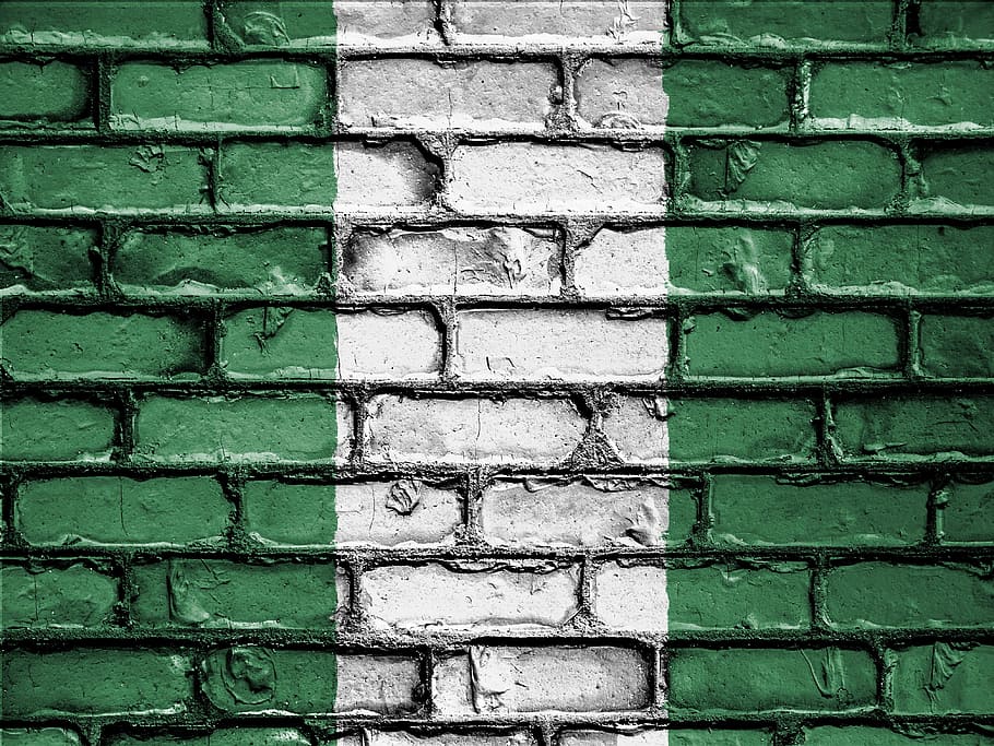 Flag of Nigeria Nigerian Flag Heart on the Black Background Stones  Gravel and Shingle Wallpaper Valentines Day Stock Photo  Image of  green nigerian 137108760