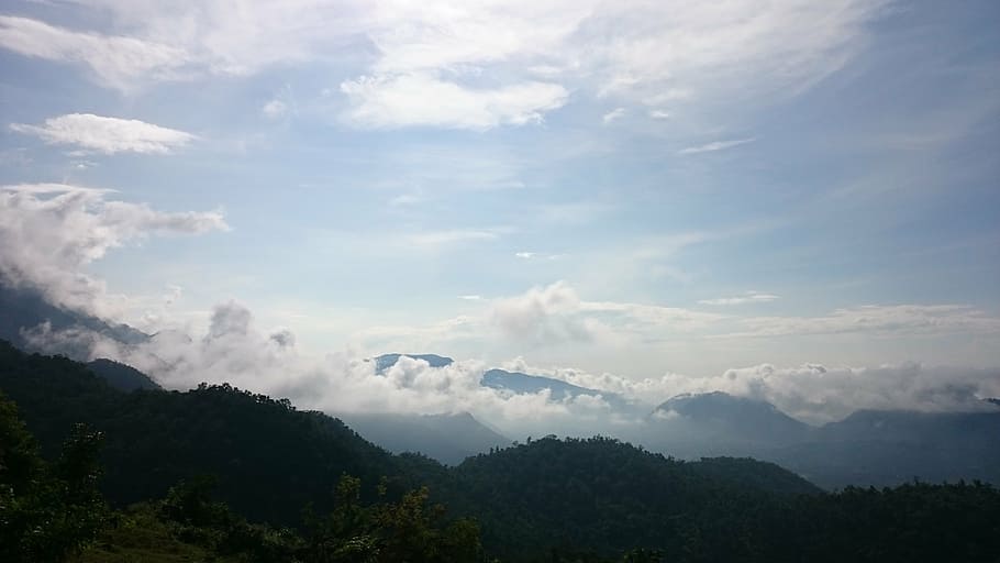 nature, landscape, mountains, clouds, scenery, nature landscape HD wallpaper