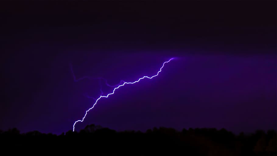 lightning striking mountain, time lapse photography of lightning HD wallpaper