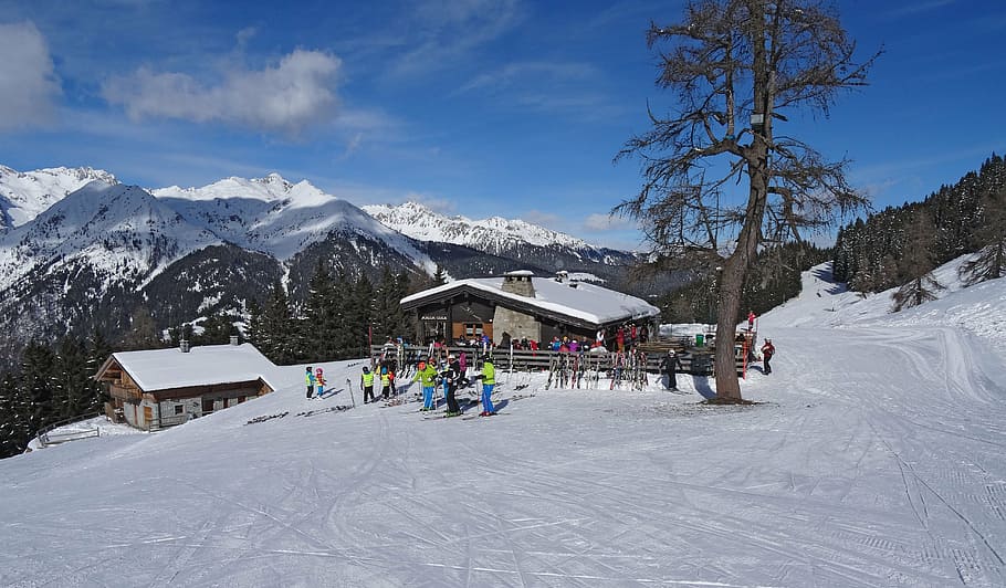 ski resort, madonna di campiglio, italy, snow, landscape, cold, HD wallpaper