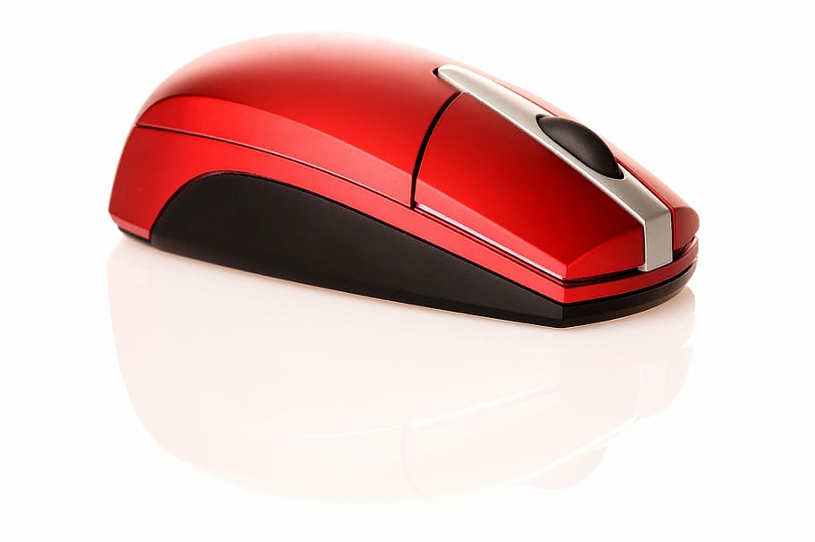 red and black computer mouse, information, icon, glassy, edit HD wallpaper