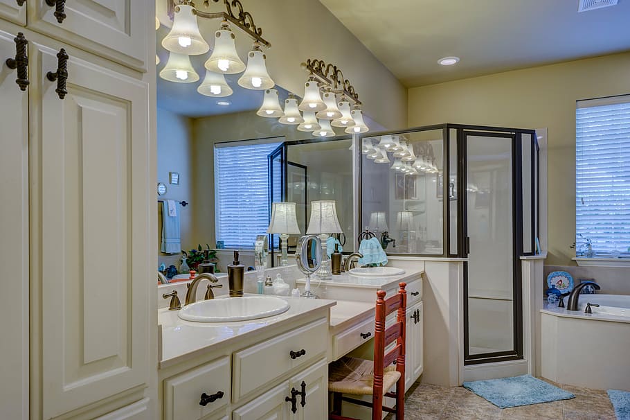 empty white wooden bathroom, interior, design, bathroom interior HD wallpaper