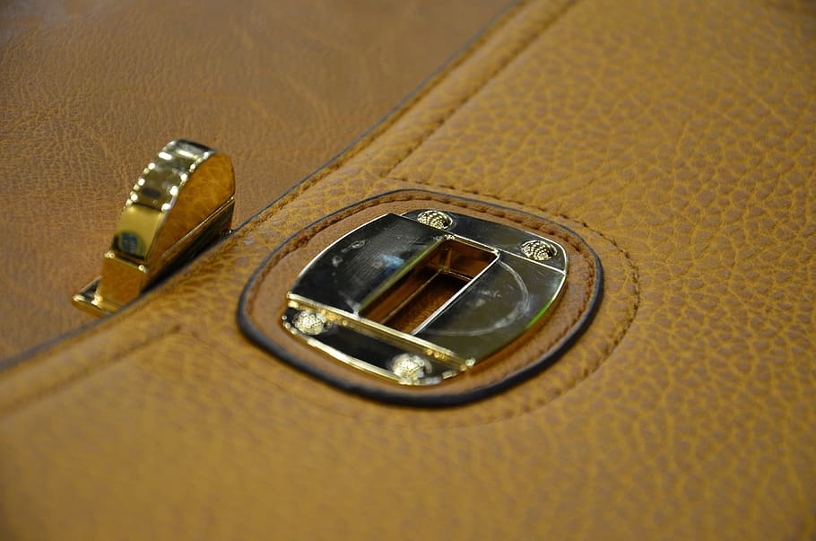 bag, buckle, closure, leather, fashion, fashionable, brown HD wallpaper