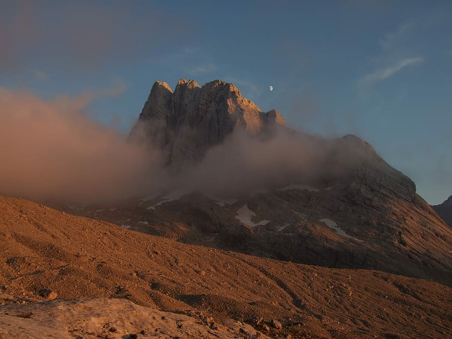 Dachstein, Panorama, afterglow, mountain, no people, nature HD wallpaper