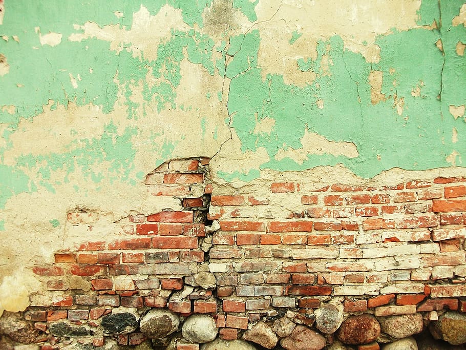 Hd Wallpaper Stone Wall Antique Vintage Broken Brick Surface Rough Flare - Vintage Broken Brick Wallpaper
