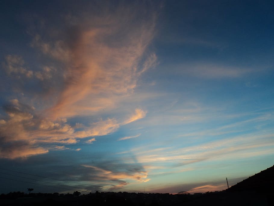 sky, twilight, abstract colors, eventide, cloud - sky, beauty in nature HD wallpaper