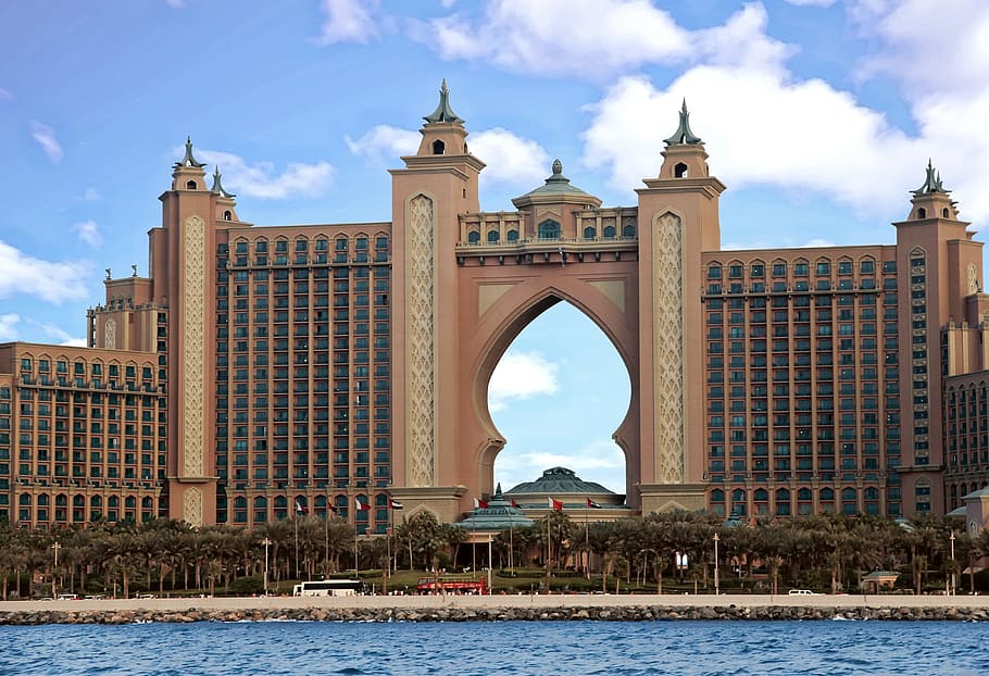 Atlantis Palm Hotel, Dubai, uae, architecture, built structure, HD wallpaper