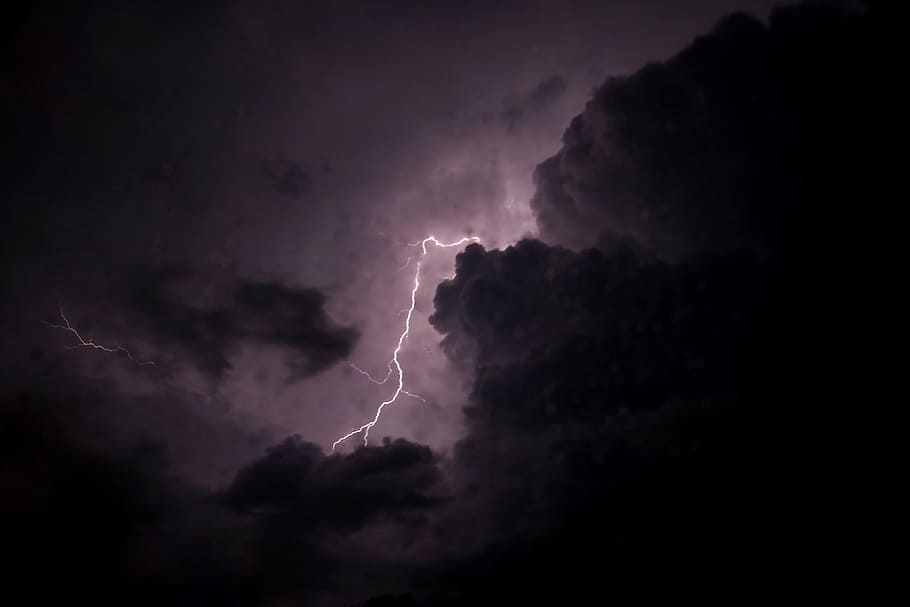 lightning digital wallpaper, storm, lightening, da, nature HD wallpaper