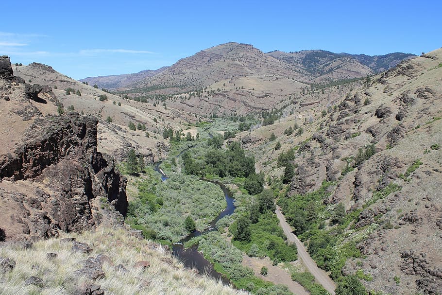 south fork, john day, river, oregon, east oregon, eastern, mountains HD wallpaper