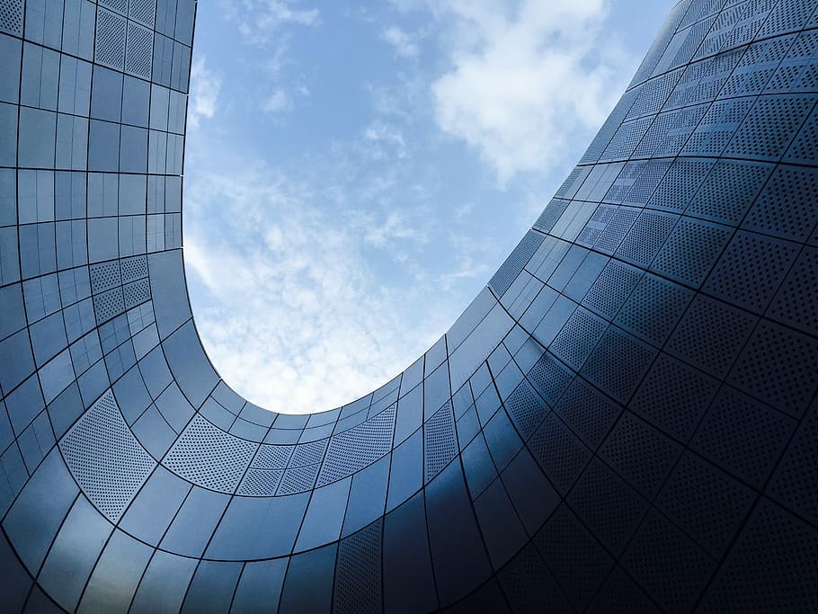white clouds in The sky, architecture, built Structure, office Building HD wallpaper