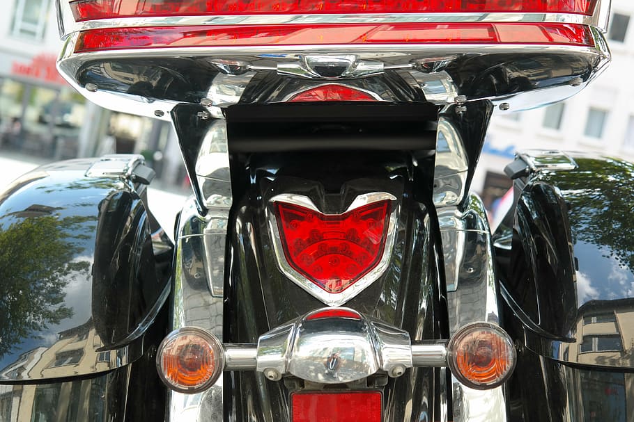 back light, motorcycle, brake light, red, stop lamp, vehicle HD wallpaper