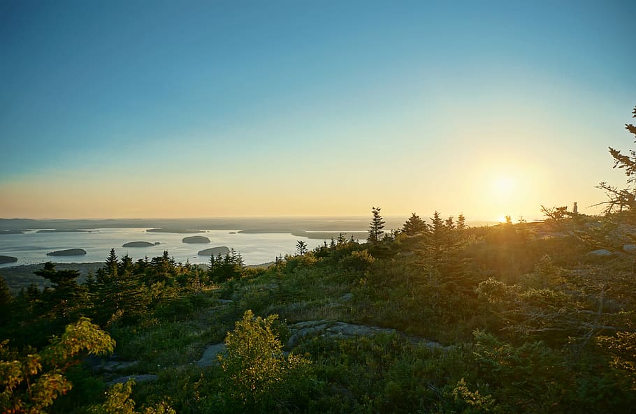 Landscape at Bar Harbor at Acadia National Park, Maine, photos, HD wallpaper